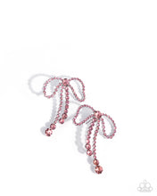 Load image into Gallery viewer, Black Tie Bow ~ Pink ~ Earring