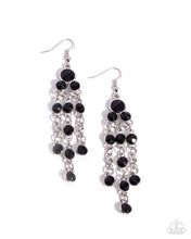 Load image into Gallery viewer, Cascading Clarity - Black - Earring