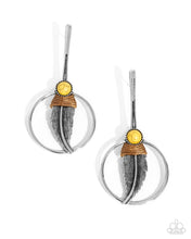 Load image into Gallery viewer, Feathered Future ~ Yellow ~ Earring