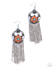 Load image into Gallery viewer, Festive Fringe ~ Orange ~ Earring