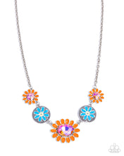 Load image into Gallery viewer, Floral Facade ~ Orange ~ Necklace