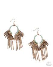 Load image into Gallery viewer, Free-Spirited Fringe ~ Green ~ Earring