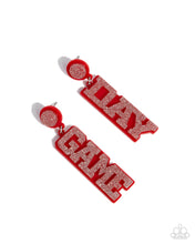 Load image into Gallery viewer, Home Game ~ Red ~ Earring