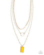 Load image into Gallery viewer, Layered Lyric ~ Yellow ~ Necklace