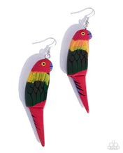 Load image into Gallery viewer, Pampered Parrot - Red Colorful Tropical Bird Earrings - Paparazzi