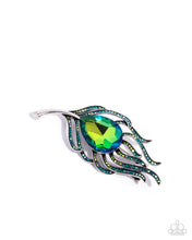 Load image into Gallery viewer, Peacock Pedigree ~ Green ~ Brooch