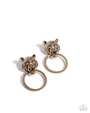 Load image into Gallery viewer, Tangible Tiger ~ Gold ~ Paparazzi ~ Earring