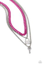 Load image into Gallery viewer, Locked Labor - Pink - Necklace