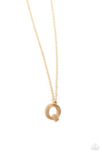 Load image into Gallery viewer, Leave Your Initials - Gold - Q - Necklace
