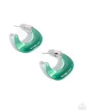 Load image into Gallery viewer, Clear Charm - Green - Earring
