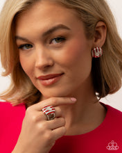 Load image into Gallery viewer, Smitten Stripes ~ Earring ~ Paparazzi
