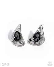 Load image into Gallery viewer, Chic Character ~ Silver Gem Clip-On Earrings - 2026 Convention Exclusive - Paparazzi
