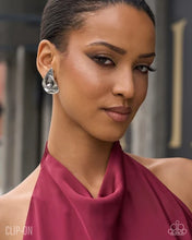 Load image into Gallery viewer, Chic Character ~ Silver Gem Clip-On Earrings - 2026 Convention Exclusive - Paparazzi
