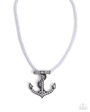 Load image into Gallery viewer, Anchored Allure ~ White ~ Necklace
