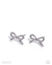 Load image into Gallery viewer, BOW The Line ~ Silver ~ Earring
