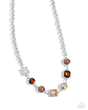 Load image into Gallery viewer, Bejeweled Bravado - Brown - Necklace
