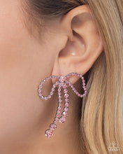 Load image into Gallery viewer, Black Tie Bow ~ Pink ~ Paparazzi
