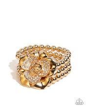 Load image into Gallery viewer, Blooming Background ~ Gold Bracelet ~ Paparazzi 
