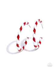 Load image into Gallery viewer, Candy Cane Lane ~ Red ~ Earring
