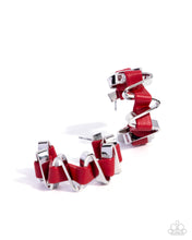 Load image into Gallery viewer, Captivating Corkscrew ~ Red ~ Earring
