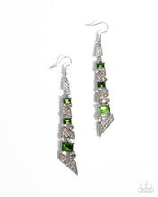 Load image into Gallery viewer, Cascading Cred ~ Green ~ Earring
