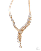 Load image into Gallery viewer, Diagonal Dazzle ~ Gold ~ Necklace
