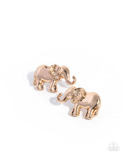 Load image into Gallery viewer, Elephant Eloquence ~ Gold ~ Earring
