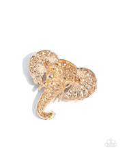 Load image into Gallery viewer, Elephant Empathy ~ Gold ~ Brooch
