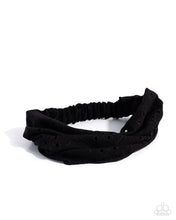 Load image into Gallery viewer, Eyelet Elegance ~ Black ~ Headband
