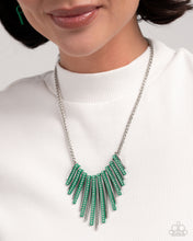 Load image into Gallery viewer, Fashionable Fringe - Green - Necklace - Paparazzi
