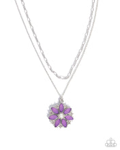 Load image into Gallery viewer, Floral File ~ Purple ~ Necklace
