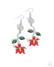 Load image into Gallery viewer, Floral Fractal ~ Red ~ Earring
