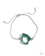 Load image into Gallery viewer, Geode Greeting - Green - Paparazzi - Bracelet
