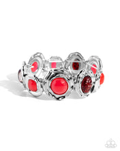 Load image into Gallery viewer, Hammered High - Red - Bracelet
