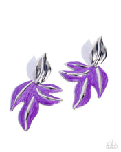 Load image into Gallery viewer, Leafy Lineup ~ Purple ~ Earring
