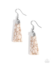 Load image into Gallery viewer, Marbled Marathon ~ White ~ Earring
