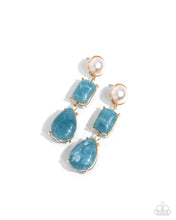 Load image into Gallery viewer, Marbled Masterpiece - Blue - Earring
