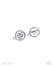 Load image into Gallery viewer, Motivated by Grace ~ White ~ Cuff Links
