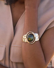 Load image into Gallery viewer, Organized Omen ~ Green Acrylic Gold Bracelet ~ Convention Piece 2026 ~ Paparazzi
