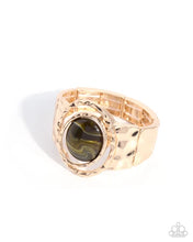 Load image into Gallery viewer, Organized Omen ~ Green Acrylic Gold Bracelet ~ Paparazzi
