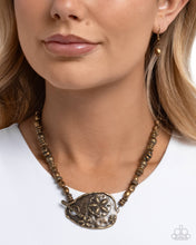 Load image into Gallery viewer, Sand Dollar Statement ~ Brass ~ Paparazzi
