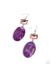 Load image into Gallery viewer, Saturated Swirls ~ Purple ~ Earring
