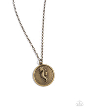 Load image into Gallery viewer, Seahorse Solo - Brass - Necklace
