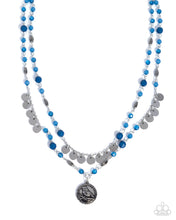 Load image into Gallery viewer, Singular Sparrow ~ Blue ~ Necklace

