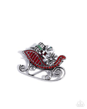 Load image into Gallery viewer, Sledding Shimmer ~ Red ~ Brooch
