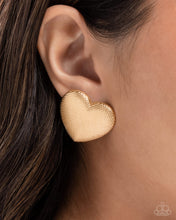 Load image into Gallery viewer, Smitten Studs ~ Gold ~ Paparazzi
