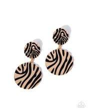 Load image into Gallery viewer, Sophisticated Stripes ~ Black ~ Earring
