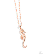 Load image into Gallery viewer, Sparkling Seahorse - Copper - Necklace
