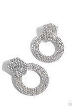 Load image into Gallery viewer, Sparkly Safeguard ~ White Earrings ~ Paparazzi
