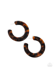 Load image into Gallery viewer, Spotted Scoop ~ Brown ~ Earring
